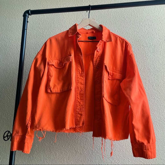 Topshop orange jacket - Picture 3 of 5